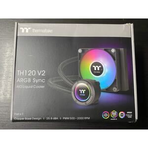 Thermaltake TH120 V2 ARGB 120mm AiO Liquid CPU Cooler in Black (Sealed)